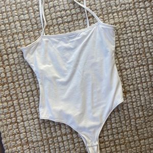 ATM White Thin Strap Bodysuit